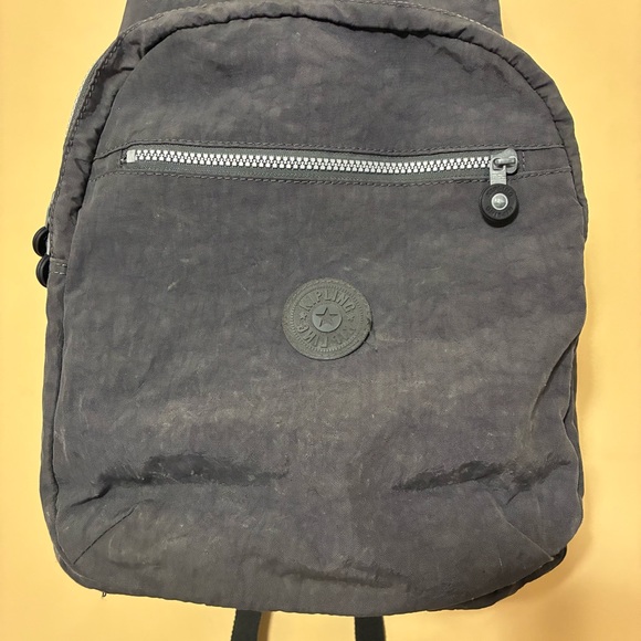 Kipling Seoul Acide Gray Backpack Large 15” Laptop Bag No Monkey School Travel - Picture 2 of 11